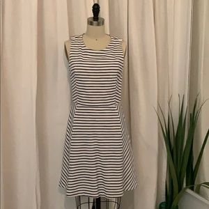 J Crew white and Navy striped Dress